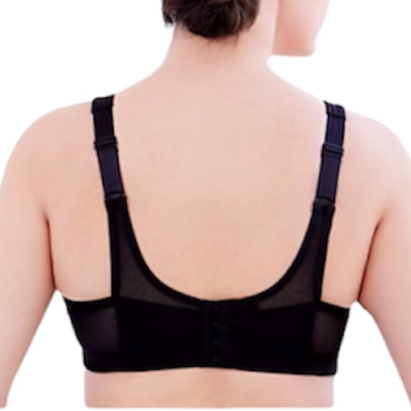 NEW Glamorise The Ultimate Full Figure Soft Cup Black Sports Bra 1006 44B NWT - Picture 2 of 13